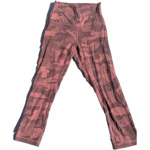 Lululemon‎ Align Crop 21" Leggings Camo Brier Rose Multi Pink Size 4